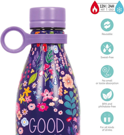 Legami Milano Bottle Thermos Stainless Steel / Plastic 800ml Purple