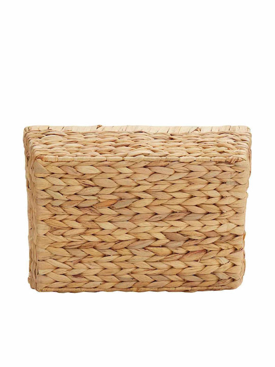 vidaXL Set of Decorative Baskets Straw with Handles Brown 38x28x15cm 2pcs