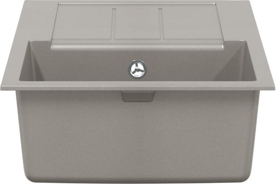 vidaXL Drop-In Sink Synthetic Granite W78xD50cm Gray