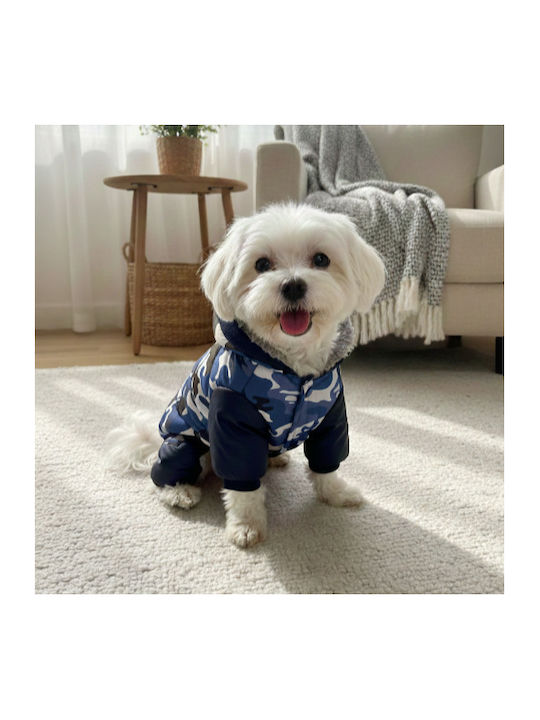 Bonnie Blue Dog Coat with Hood Small