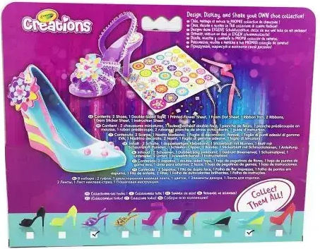 Crayola Hot Heels Комплект За Рисуване Модни Обувки Бутик Синьо Лилаво 800062-2