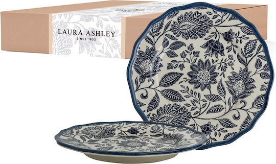 Laura Ashley Hedingham Teller Wüste Blau mit Durchmesser 21cm 2Stück