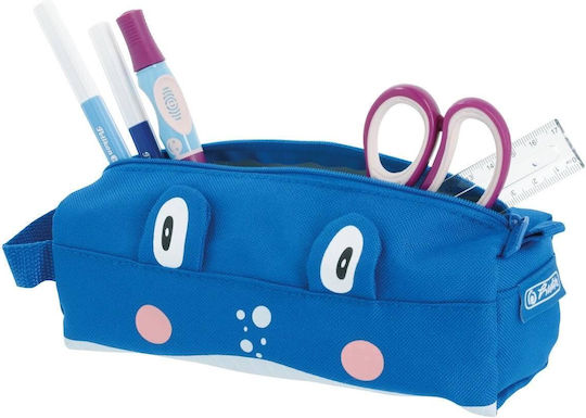 Herlitz Quattro Whale Federmäppchen Zylinderförmig Blau