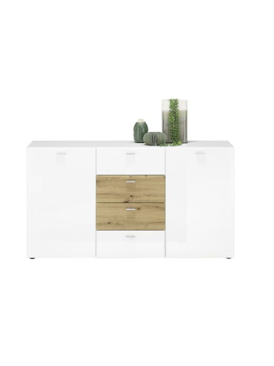 Μπουφές Sari Holz mit Schubladen White 150x81x40cm