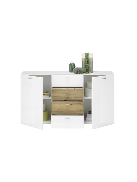 Μπουφές Sari Holz mit Schubladen White 150x81x40cm