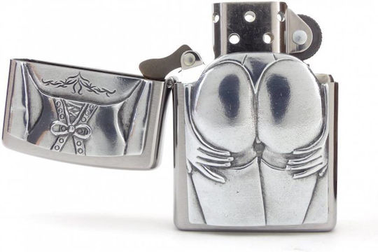 Zippo Girl Αναπτήρας Φλόγας σε Ασημί χρώμα