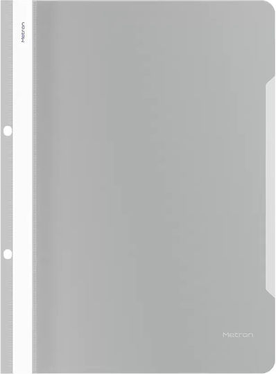 Metron Clipboard with Spring for Paper A4 Gray Holes 25pcs