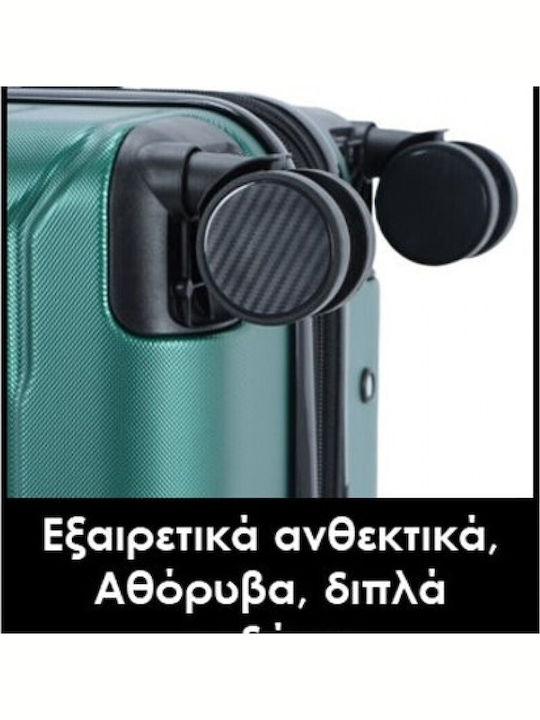 Lavor Large Travel Suitcase Hard Green with 4 Wheels Height 75cm 1-601