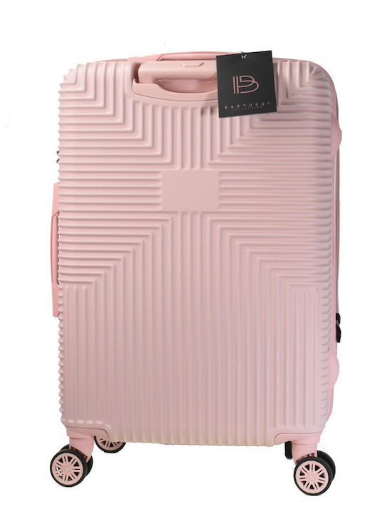 Bartuggi Großer Hartreise-Koffer Rosa mit 4 Rädern Höhe 77cm