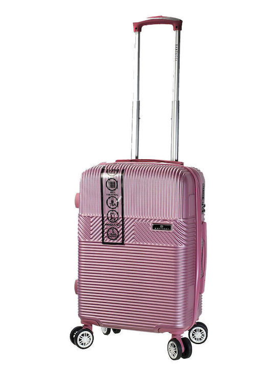 Bartuggi Reisekoffer Hart Rosa für Kabine mit 4 Rädern Höhe 55cm