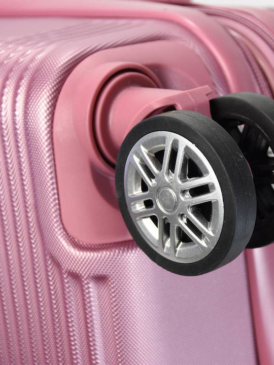Bartuggi Reisekoffer Hart Rosa für Kabine mit 4 Rädern Höhe 55cm
