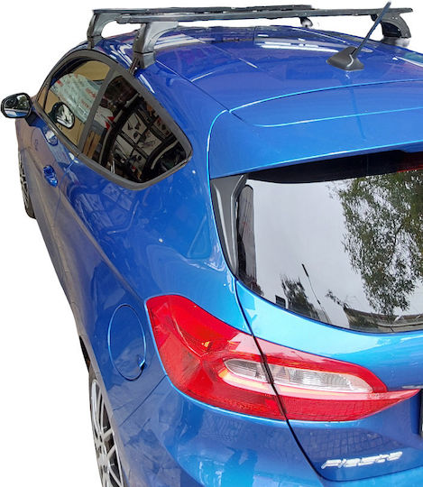 Nordrive Metallic Car Roof Bars for Ford Fiesta 3D 2017-2023 Set with Roof Rack Legs M.Parts