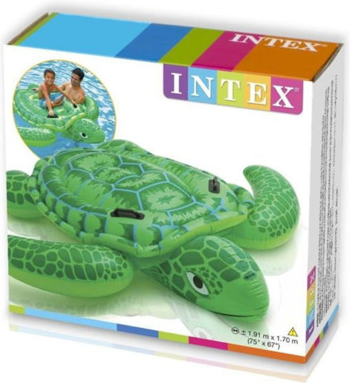 Intex Sea Turtle RideOn Παιδικό Φουσκωτό Ride On Θαλάσσης Χελώνα με Χειρολαβές Πράσινο 150x170cm