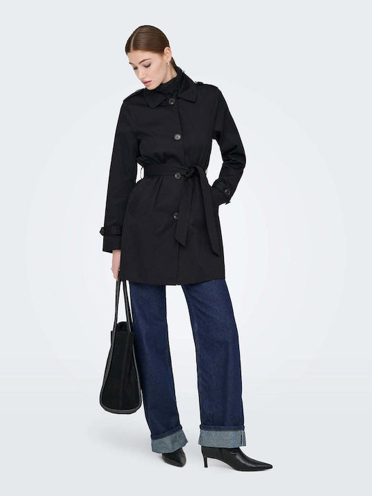 Life Women's Black Trench Coat