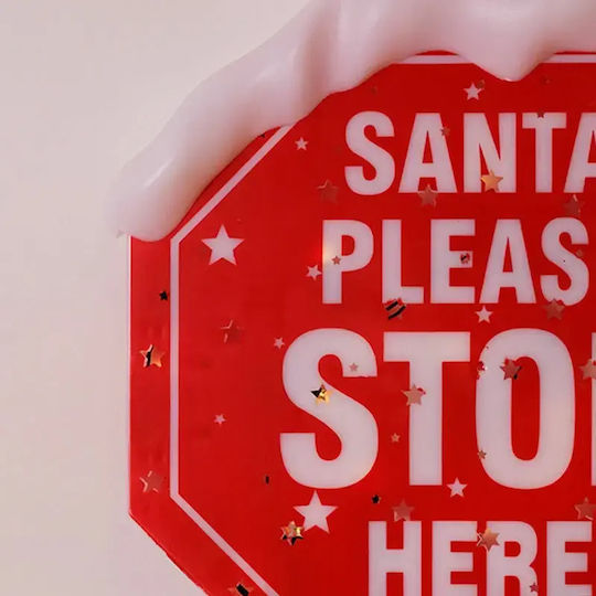 Eurolamp Illuminated Christmas Plastic Figure Sign Red Height 81cm