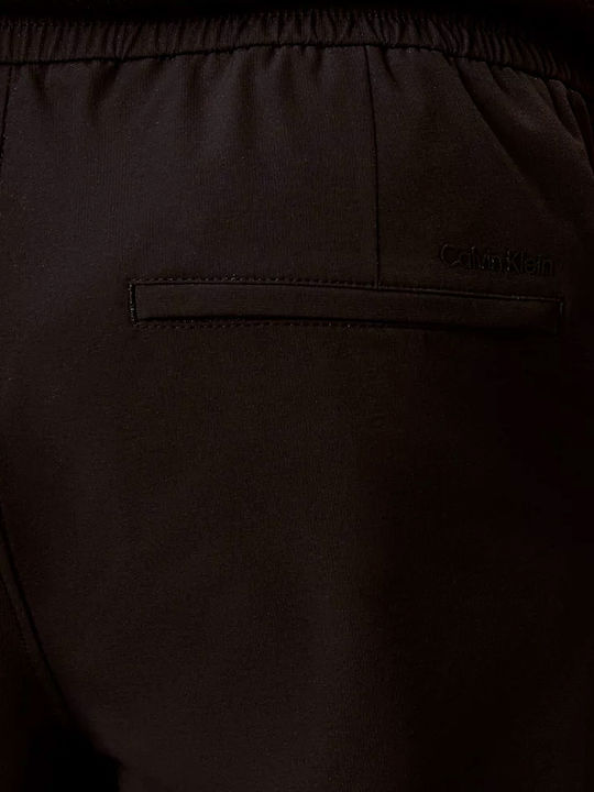 Pantaloni Elastic cu Croială Slim Black