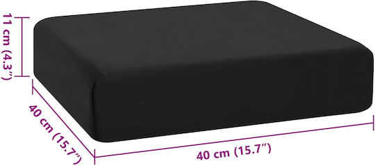 vidaXL Seat Cushion 40x40x11cm Black 42020201