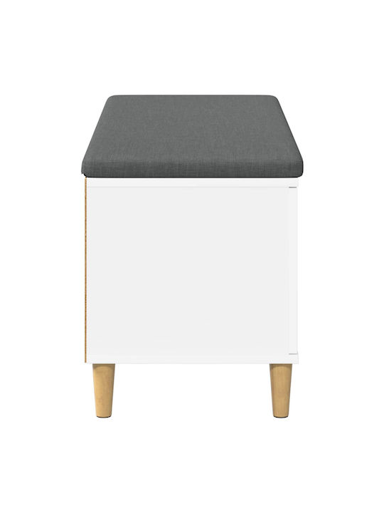 Mobilier de Intrare cu Bancă Alb 60x38x46cm