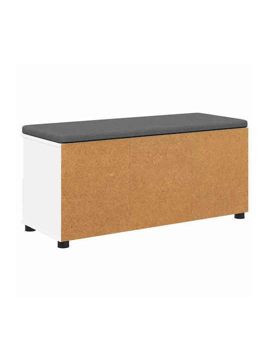 Mobilier de Intrare cu Bancă Alb 100x38x46cm