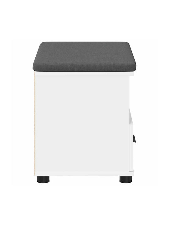 Mobilier de Intrare cu Bancă Alb 60x38x46cm