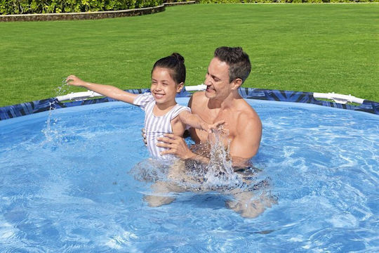 Bestway Runde Schwimmbecken 4062l mit Metallic-Rahmen 305x66cm Blau