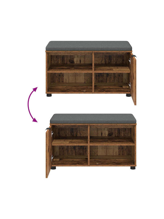 Mobilier de Intrare cu Bancă Old Wood 80x38x46cm
