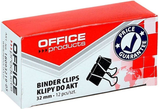 Office Point Klammern 32mm Schwarz 12Stück