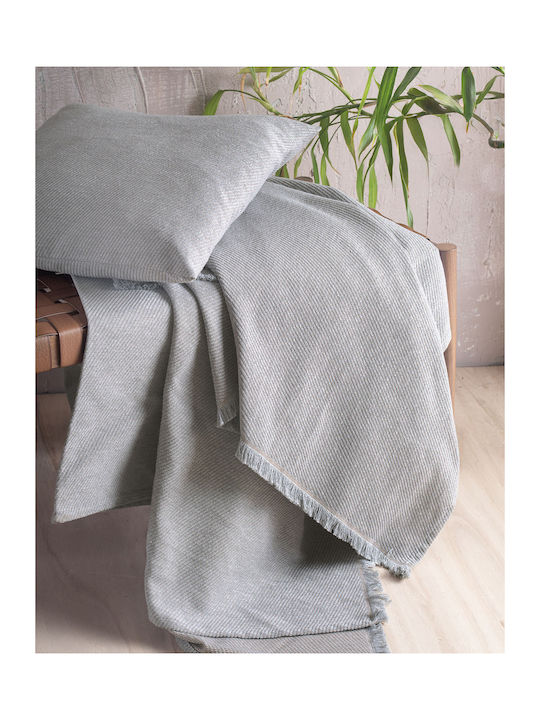 Rythmos Rythmos Dreisitzer-Sofa Wurf Jacquard 180x280cm Grau