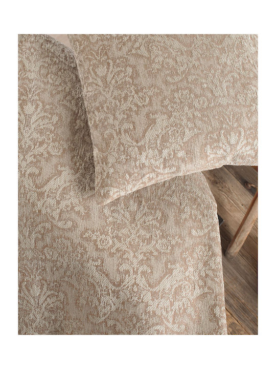 Rythmos Bianco Ριχτάρι Τριθέσιου Καναπέ Δύο 'Οψεων Chenille 180x280εκ. Μπεζ 117-193-3041
