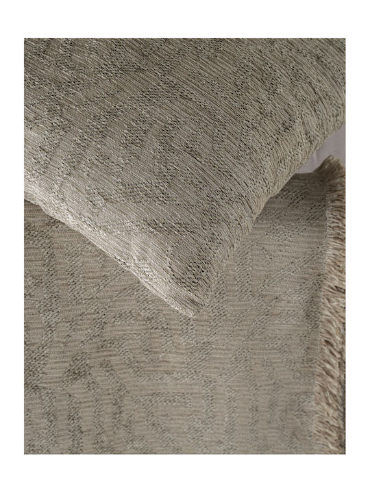 Rythmos Melie Ριχτάρι Τριθέσιου Καναπέ Chenille 180x280εκ. Μπεζ 117-177-3025