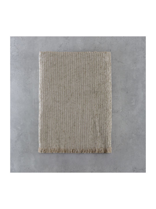 Rythmos Hansel Ριχτάρι Πολυθρόνας Chenille 180x160εκ. Ανοιχτό Μπεζ 117-175-3022