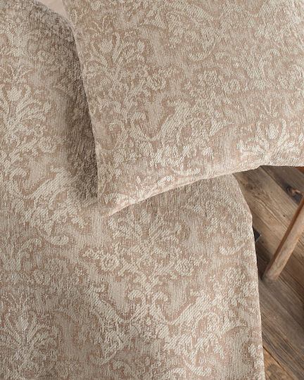 Rythmos Bianco Sofa Throw 2 Seater 2 Sides Chenille 180x240cm Beige