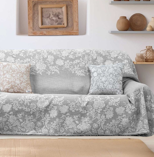 Madi Warmora Three-Seater Sofa Throw 170x300cm Gray