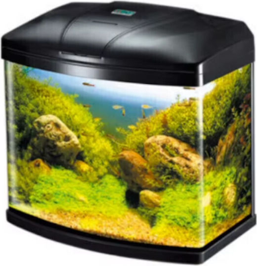 Fish Aquarium Capacity 20L with Lighting Filter 31x19.5x32cm Black
