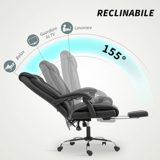 HomCom Office Chair with Adjustable Arms Black