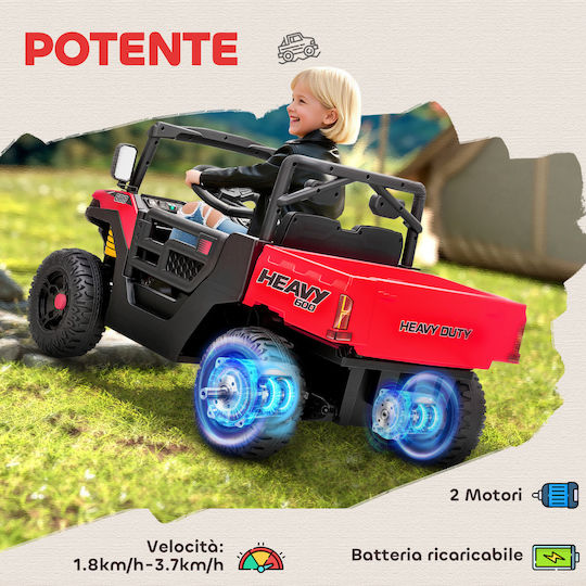 Electric Two Seater Car with Remote Control 12 Volt Red