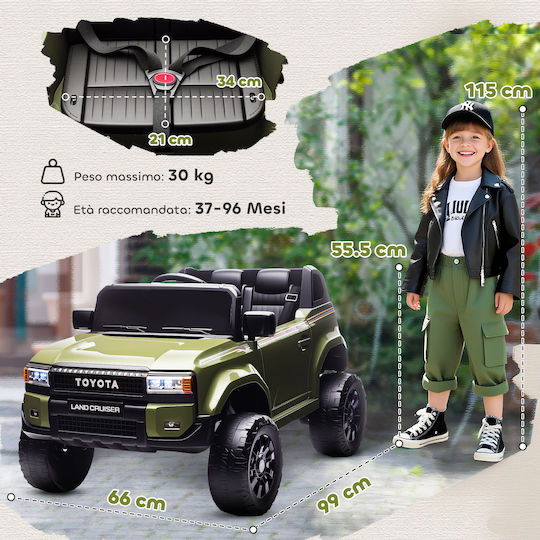 Toyota Două Locuri Cu Telecomandă Licențiat 12 Volți Verde Pentru 3+ Ani