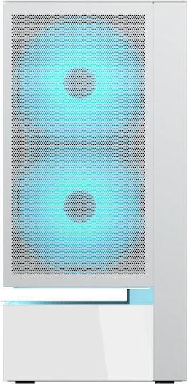 Cougar CFV235 Mesh Vision Gaming Midi Tower Κουτί Υπολογιστή με RGB Φωτισμό Λευκό