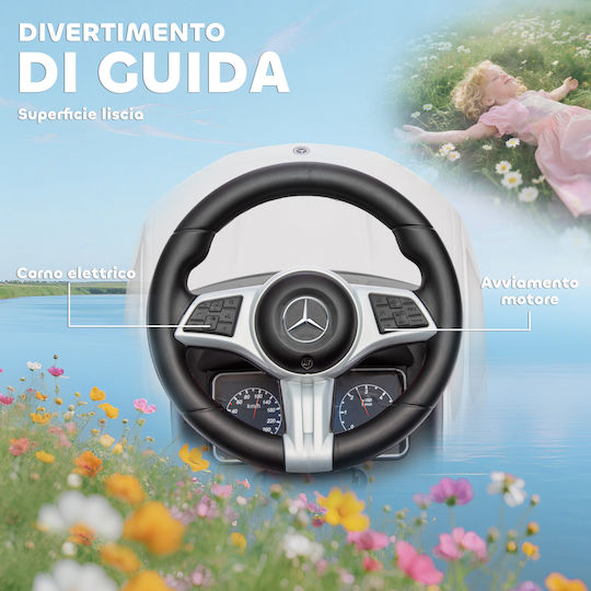 Aiyaplay Αυτοκινητάκι Ride On με Χειρολαβή για 12+ μηνών με Ήχους Λευκό