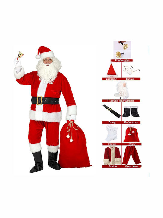 Christmas Costume Santa Claus Red