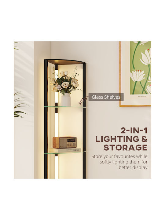 HomCom LED Φωτιστικό Δαπέδου Υ162εκ. Μαύρο HomCom LED Φωτιστικό Δαπέδου Υ162εκ. Μαύρο