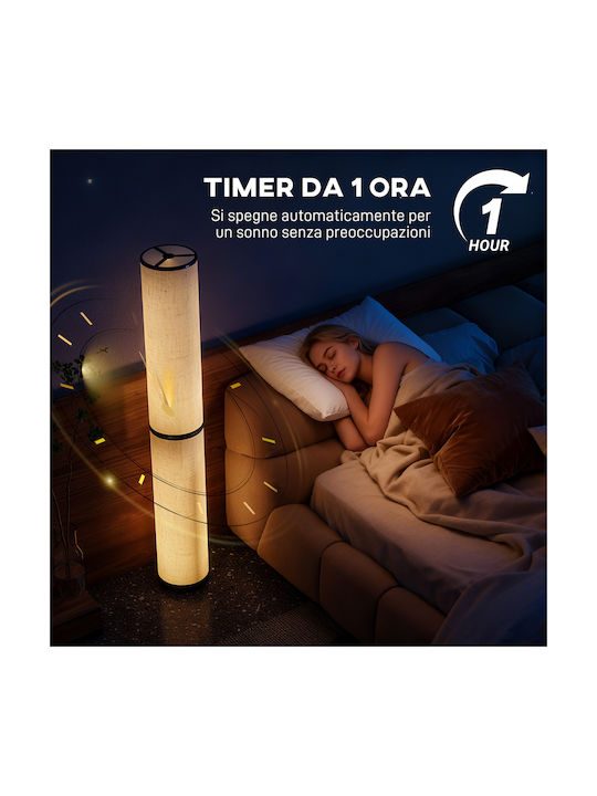 HomCom LED Floor Lamp H135xW20cm. 2800lm Beige