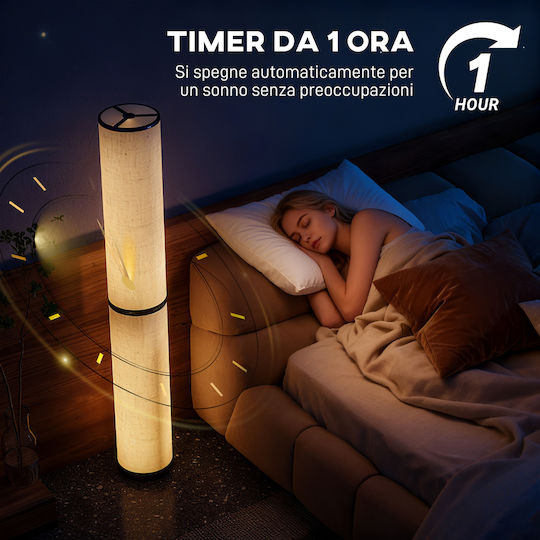 HomCom LED Φωτιστικό Δαπέδου Υ135xΜ20εκ. 2800lm Μπεζ