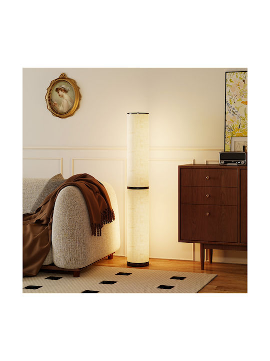 HomCom LED Floor Lamp H135xW20cm. 2800lm Beige