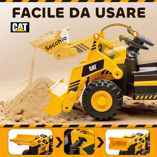Παιδική Μπουλντόζα Caterpillar Ηλεκτροκίνητη 12 Volt Κίτρινη για 3+ Ετών