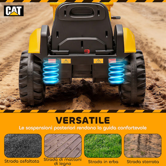 Παιδική Μπουλντόζα Caterpillar Ηλεκτροκίνητη 12 Volt Κίτρινη για 3+ Ετών