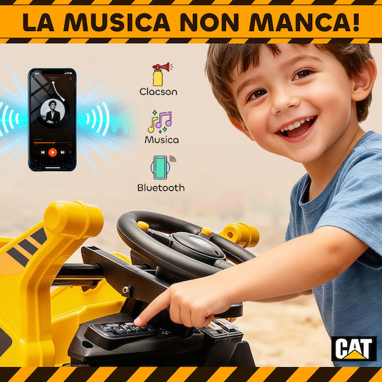 Παιδική Μπουλντόζα Caterpillar Ηλεκτροκίνητη 12 Volt Κίτρινη για 3+ Ετών