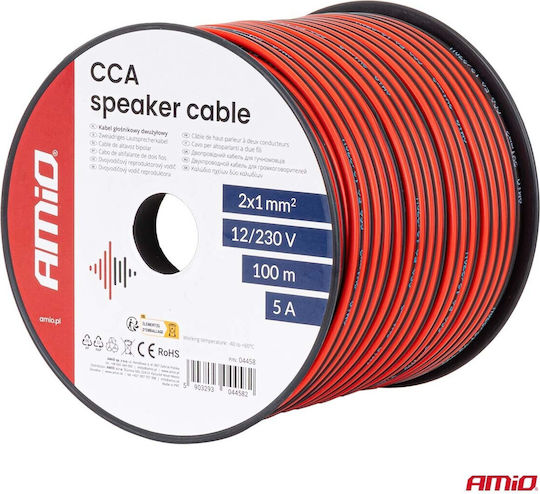 AMiO Kabel 6,3mm Stecker - 6,3mm Stecker 100m (04458)