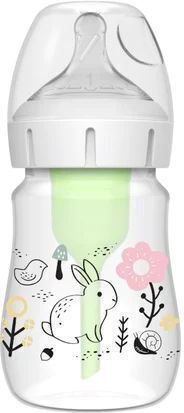 Dr. Brown's Kunststoff Babyflasche Gegen Koliken mit Silikon Sauger für 0+ Monate Transparent 150ml