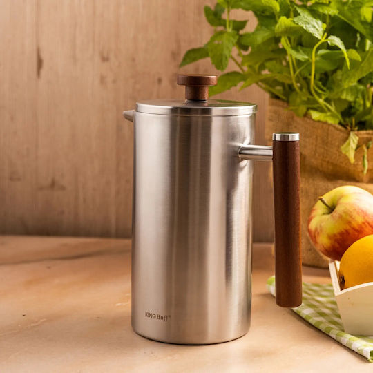 KING Hoff Manual Filter Coffee Maker Stainless Steel Silver 1lt